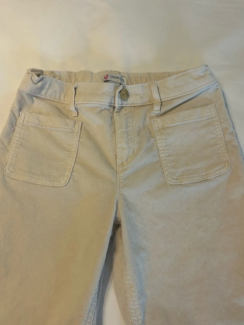 J. Crew Crewcuts Girls' Patch-Pocket Wide-Leg Corduroy Pant Size 10